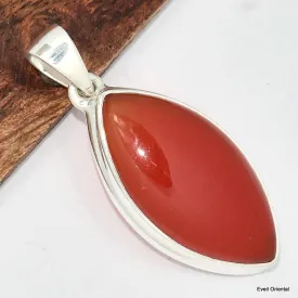 Pendentif marquise en Onyx rouge - Pendentifs pierres naturelles