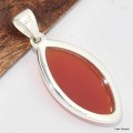 Pendentif marquise en Onyx rouge Pendentifs pierres naturelles KC11.2