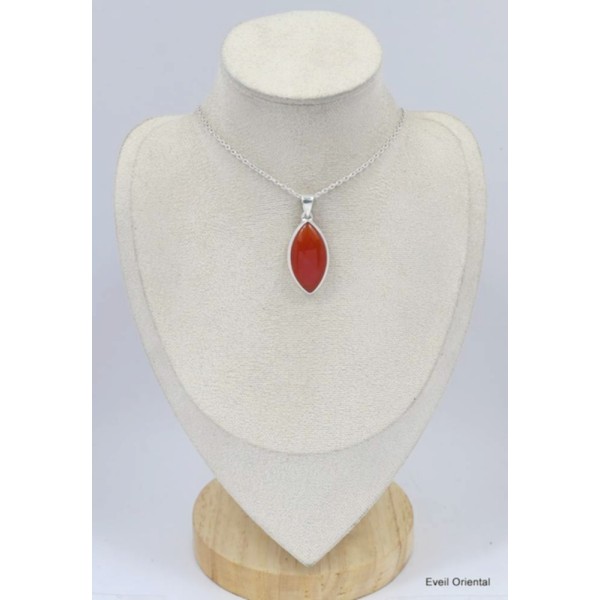 Pendentif marquise en Onyx rouge Pendentifs pierres naturelles KC11.2