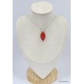 Pendentif marquise en Onyx rouge Pendentifs pierres naturelles KC11.2