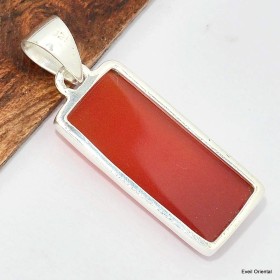 Pendentif Onyx rouge rectangulaire 