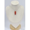 Pendentif Onyx rouge rectangulaire Pendentifs pierres naturelles KC11.3