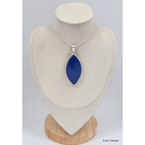 Grand pendentif marquise en Lapis Lazuli Bijoux en Lapis-lazuli KC12.1