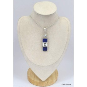 Authentique Lapis Lazuli grade AAA et nacre-a Bijoux en Lapis-lazuli KC12.3-a
