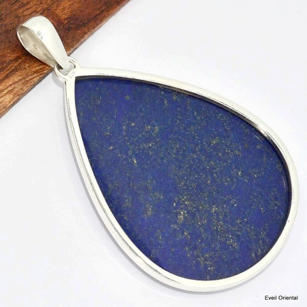 Authentique Lapis Lazuli très gros pendentif Bijoux en Lapis-lazuli KC12.4