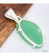 Pendentif Chrysoprase facettée asymétrique Bijoux en Chrysoprase KC13