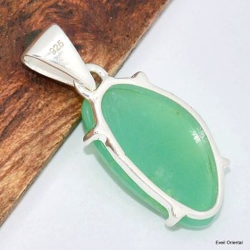 Pendentif Chrysoprase facettée asymétrique 