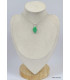 Pendentif Chrysoprase facettée asymétrique Bijoux en Chrysoprase KC13