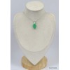 Pendentif Chrysoprase facettée asymétrique Bijoux en Chrysoprase KC13