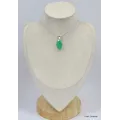 Pendentif Chrysoprase facettée asymétrique - Bijoux en Chrysoprase