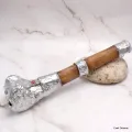 Kangling trompette tibétaine en os et métal - Objets rituels bouddhistes