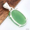 Pendentif Chrysoprase facettée ovale Bijoux en Chrysoprase KC13.1