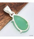 Pendentif Chrysoprase facettée forme poire Bijoux en Chrysoprase KC13.2