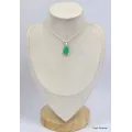 Pendentif Chrysoprase facettée forme poire - Bijoux en Chrysoprase
