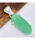 Pendentif Chrysoprase facettée ovale allongée Bijoux en Chrysoprase KC13.3