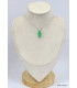 Pendentif Chrysoprase facettée ovale allongée Bijoux en Chrysoprase KC13.3