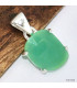 Pendentif asymétrique Chrysoprase facettée Bijoux en Chrysoprase KC13.4