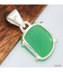 Pendentif asymétrique Chrysoprase facettée Bijoux en Chrysoprase KC13.4