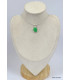 Pendentif asymétrique Chrysoprase facettée Bijoux en Chrysoprase KC13.4