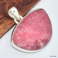 Pendentif Thulite rose forme libre Pendentifs pierres naturelles KC14