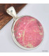 Pendentif rond en Thulite rose Pendentifs pierres naturelles kc14.1
