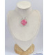 Pendentif rond en Thulite rose Pendentifs pierres naturelles kc14.1