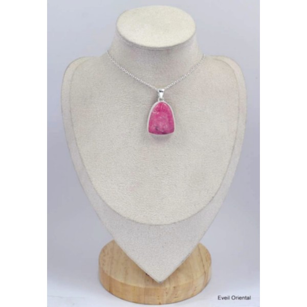Pendentif cloche en Thulite rose Pendentifs pierres naturelles KC14.2