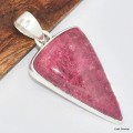 Pendentif Thulite rose foncé triangulaire Pendentifs pierres naturelles KC14.3
