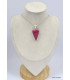 Pendentif Thulite rose foncé triangulaire Pendentifs pierres naturelles KC14.3