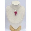 Pendentif Thulite rose foncé triangulaire Pendentifs pierres naturelles KC14.3