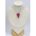 Pendentif Thulite rose foncé triangulaire - Pendentifs pierres naturelles