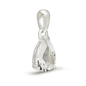 Boucles d'oreilles en Pétalite blanche facettée 