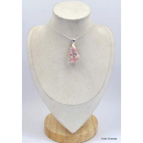 Pendentif Cristal de Cinabre brut Pendentifs pierres naturelles KC17