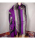 Très grand châle népalais 240 x 120 cm violet noir Très grand châle népalais 240 x 120 cm TGCN11