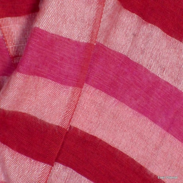 Très grand châle népalais 240 x 120 cm dégradé fuschia Très grand châle népalais 240 x 120 cm TGCN16