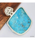 Pendentif Turquoise kingman bélière ajourée Pendentifs pierres naturelles KC18.2