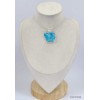Pendentif Turquoise kingman bélière ajourée Pendentifs pierres naturelles KC18.2