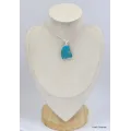 Pendentif argent Turquoise Kingman - Pendentifs pierres naturelles