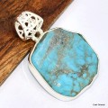 Pendentif argent 925 Turquoise Kingman Pendentifs pierres naturelles KC18.5