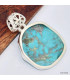 Pendentif argent 925 Turquoise Kingman Pendentifs pierres naturelles KC18.5