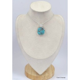 Pendentif argent 925 Turquoise Kingman Pendentifs pierres naturelles KC18.5