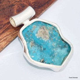 Pendentif authentique Turquoise Kingman Pendentifs pierres naturelles KC18.6