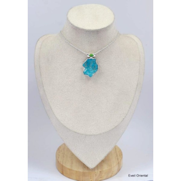 Pendentif authentique Turquoise Kingman Pendentifs pierres naturelles KC18.6
