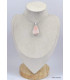 Pendentif Scolecite orange forme libre Bijoux en Scolecite KC19.1