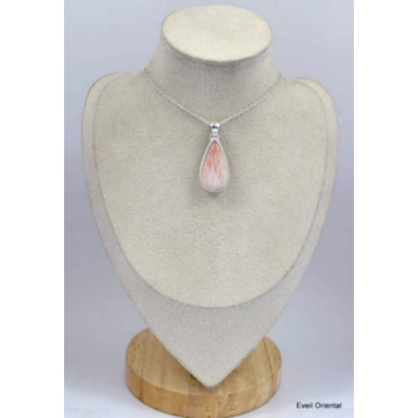 Pendentif goutte en Scolecite Orange Bijoux en Scolecite KC19.2