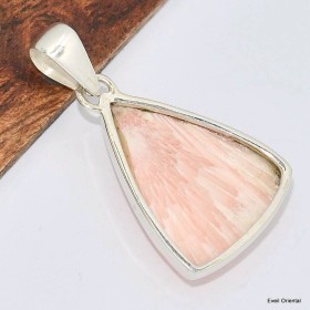 Pendentif triangulaire en Scolecite Orange 