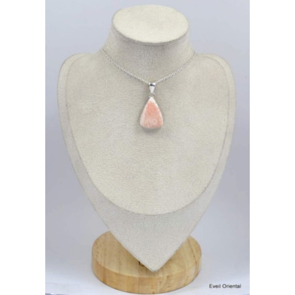 Pendentif triangulaire en Scolecite Orange Bijoux en Scolecite KC19.3