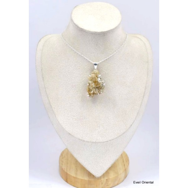 Gros pendentif Barite brute Pendentifs pierres naturelles KC20