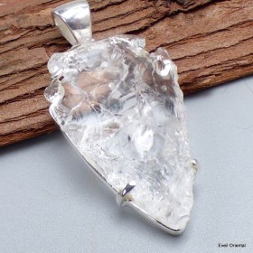 Grand Pendentif Quartz Lémurien translucide 