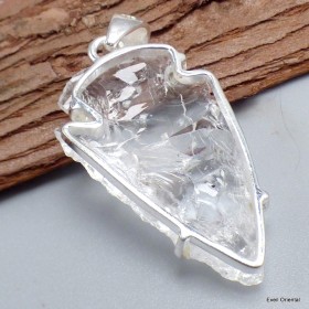 Pendentif Cristal Lémurien transparent Bijoux en Quartz Lémurien KC21